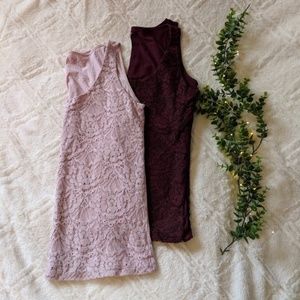 Bundle of (2) Small Loft Lace Tank Tops